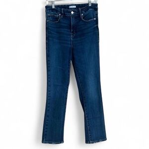Good American Dark Blue Straight Leg Jeans